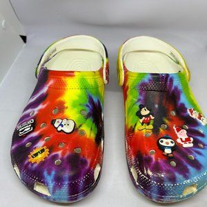 Crocs Men's and Women's Baya‎ Tie Dye Multicolor Clog Shoes 8M-10W